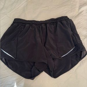 lulu lemon black womens short. Built in underwear. Size 10